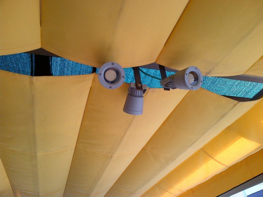 Iluminación en terraza