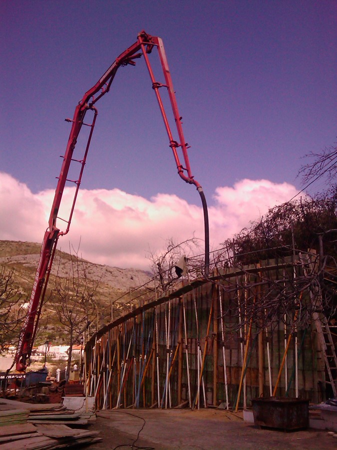 Bombeo de hormigón.