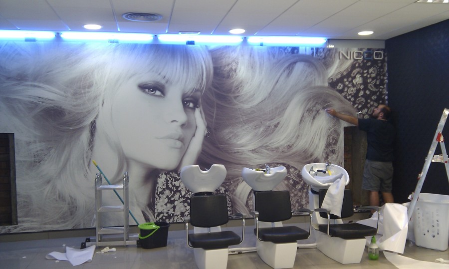 Mural de vinilo impreso .