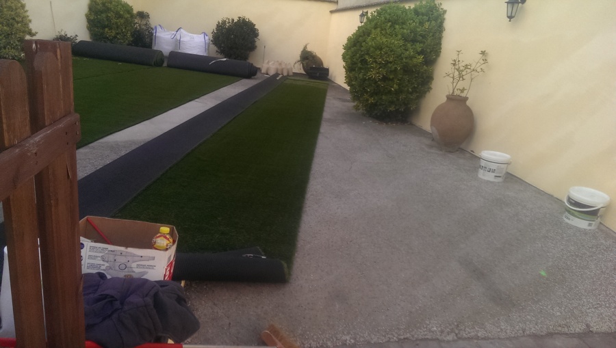 Instalación de césped