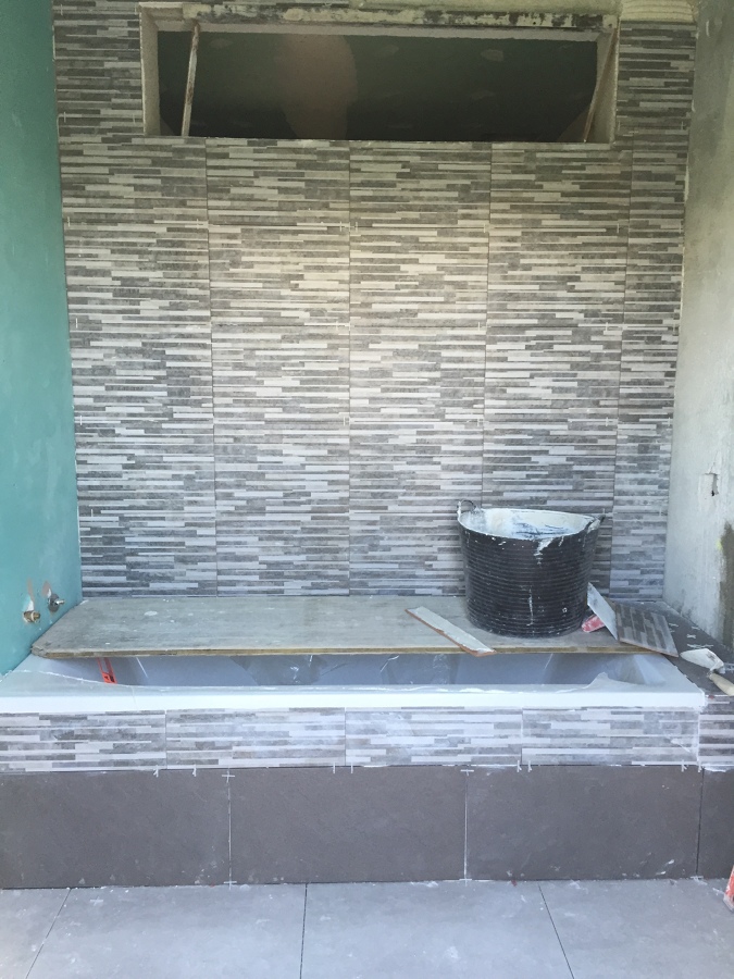 Bañera con piedra natural 