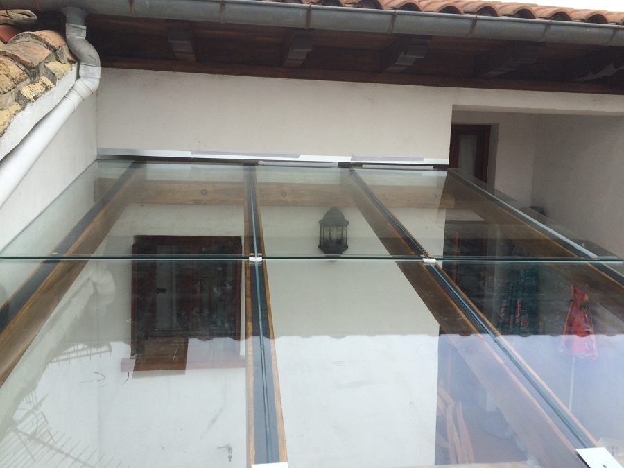 Techo de vidrio laminado