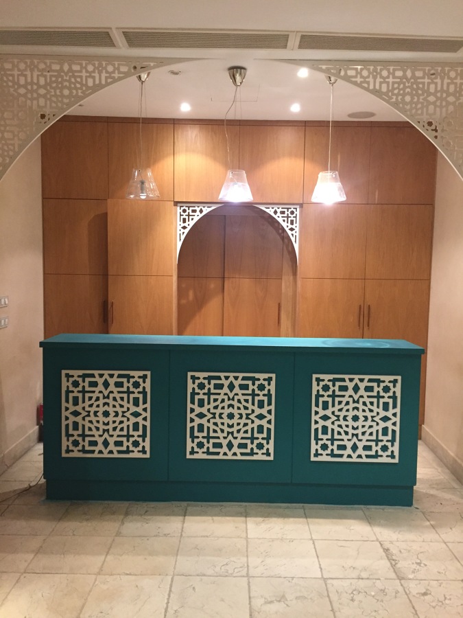 Rehabilitación entrada mostrador spa Alanda