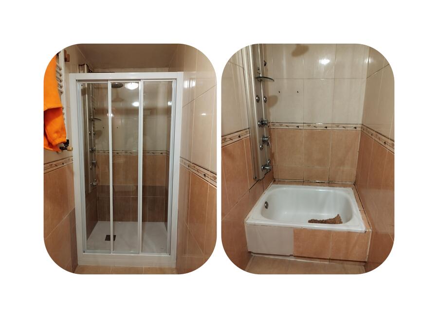 Cambio de bañero por plato de ducha