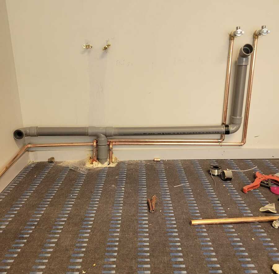 punto de agua y desagües