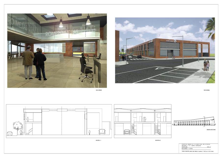 Proyecto de naves comerciales en Cantillana, Sevilla.