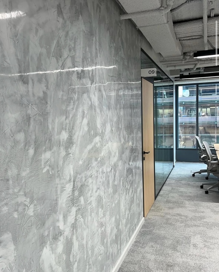 Estuco efecto marmoleado gris