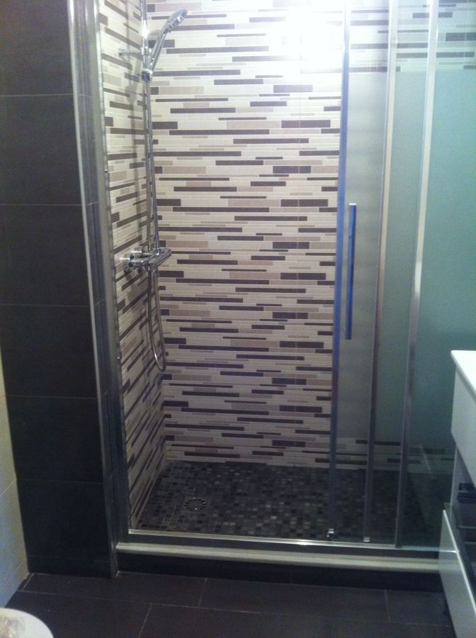 Plato de ducha de obra suelo antideslizante