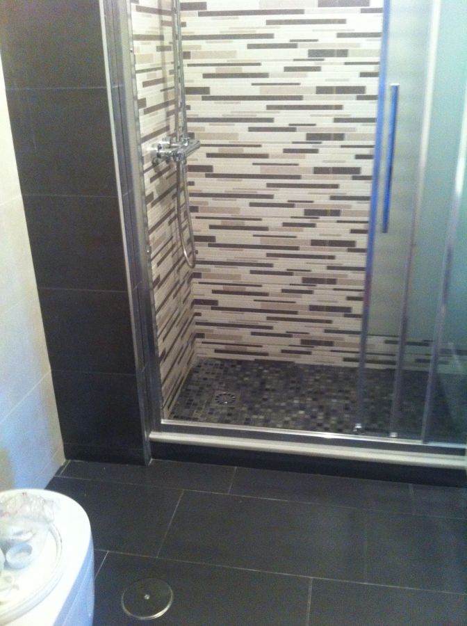 Plato de ducha de obra suelo antideslizante