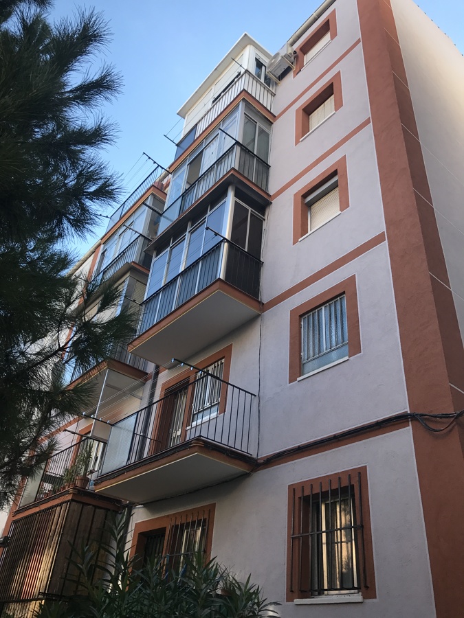 Aspecto acabado de la fachada SATE