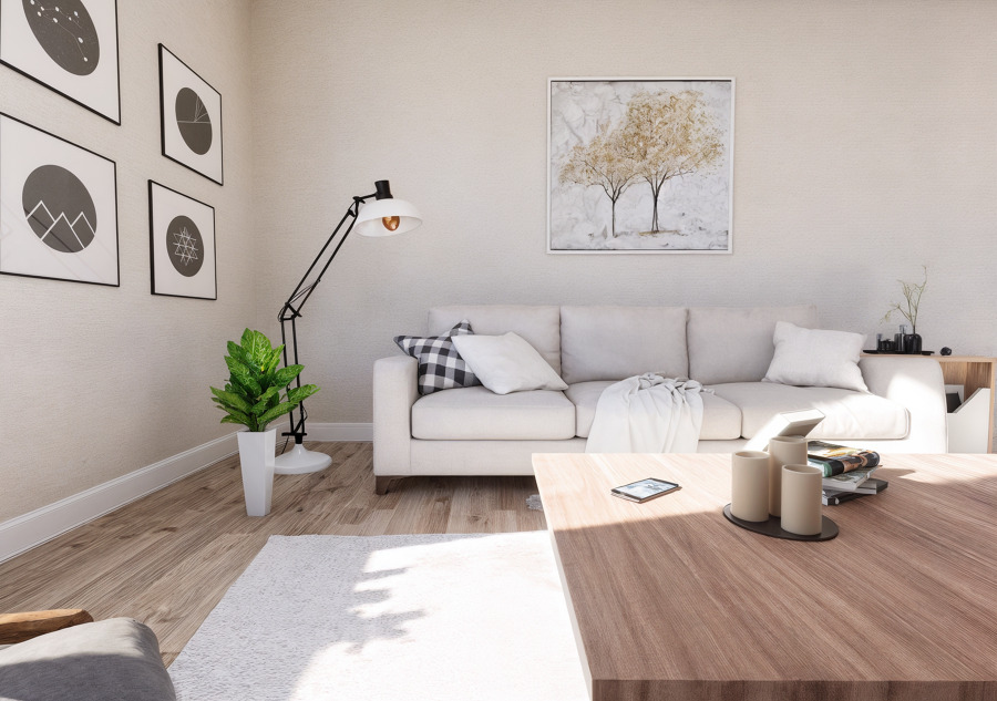 Renderizado 3D Salón