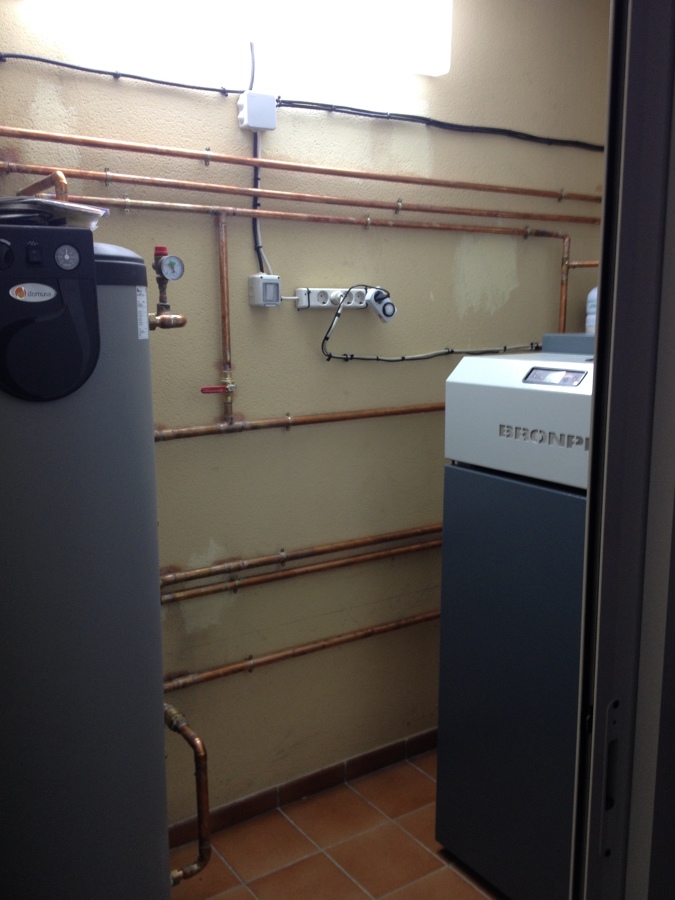 instalacion caldera de pellet