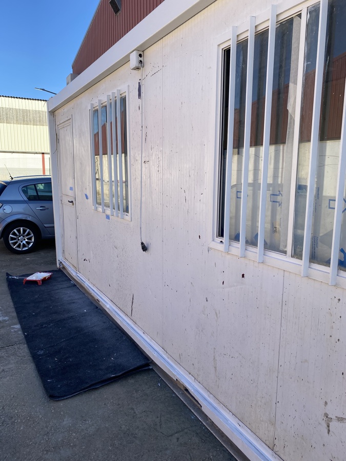 Pintado caseta de obra móvil