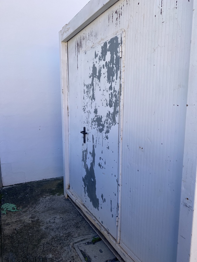 Pintado caseta de obra móvil