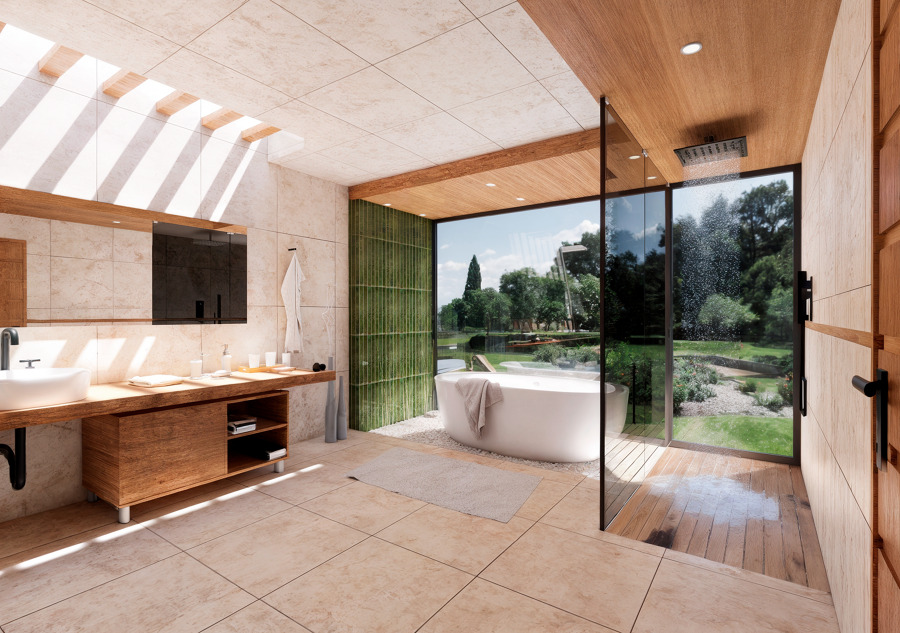 Renderizado 3D Baño