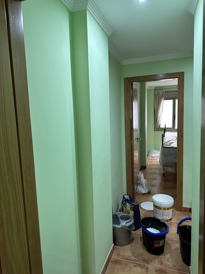 Trabajo de pintura realizado en una vivienda