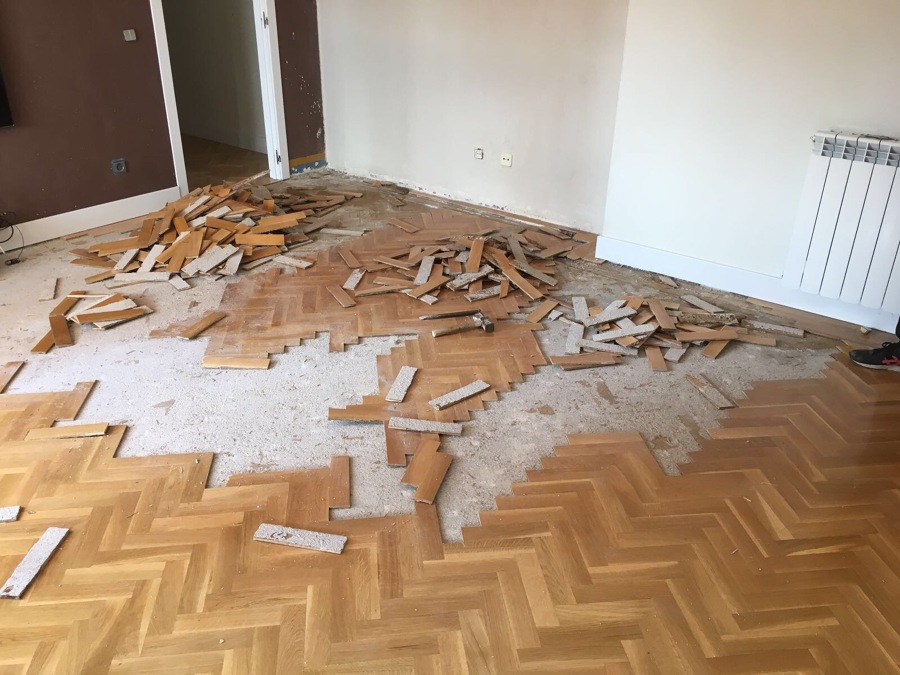 Retirada antigüo suelo