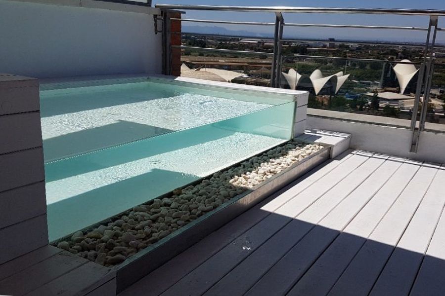 Piscina en el ático