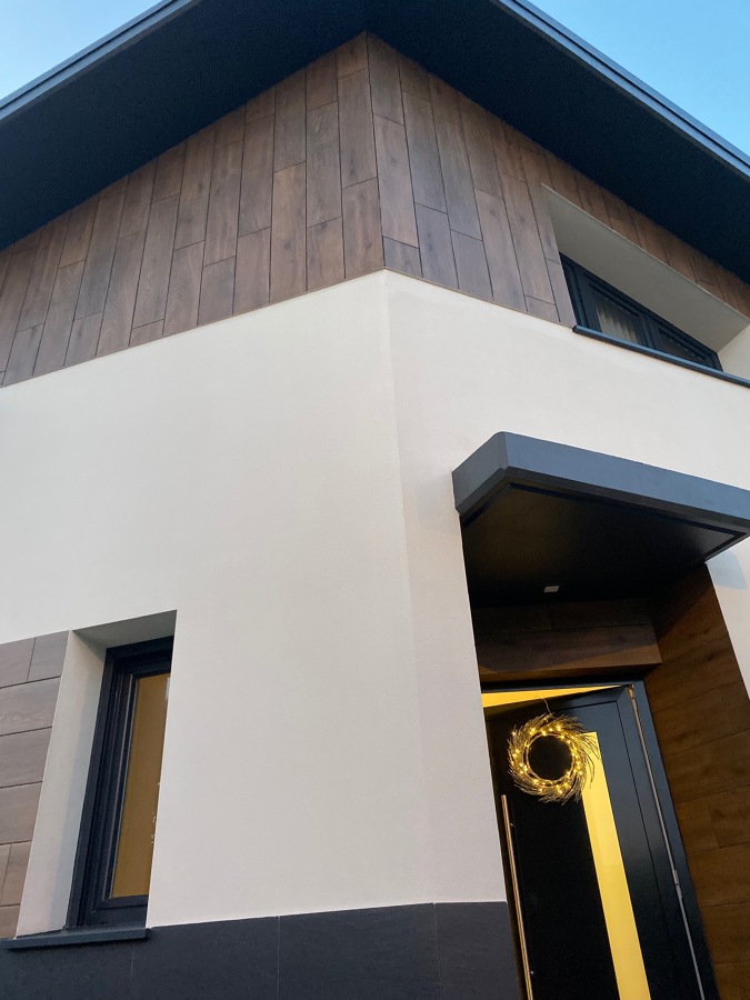 VIVIENDA EN CORVERA- DETALLE MATERIALES FACHADA.