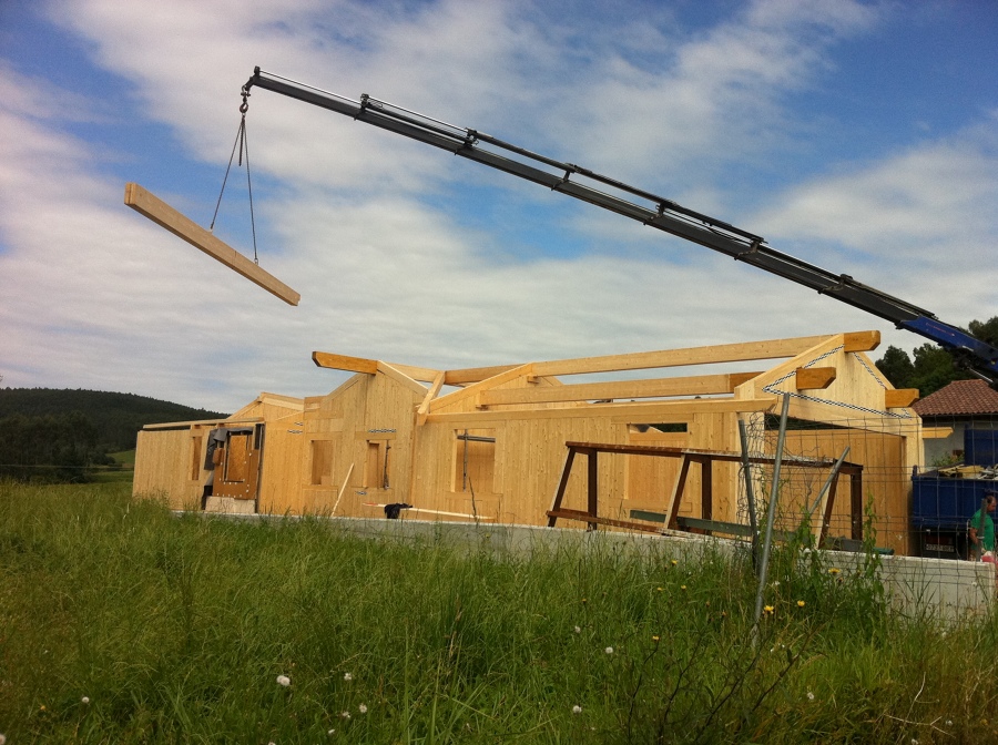 Montaje de vivienda de madera 