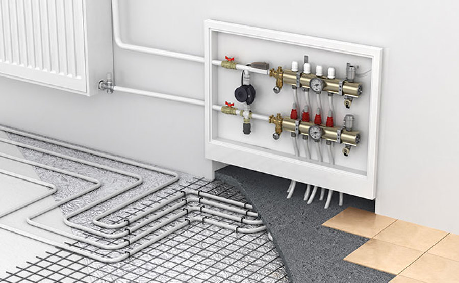 Instalación radiador y suelo radiante
