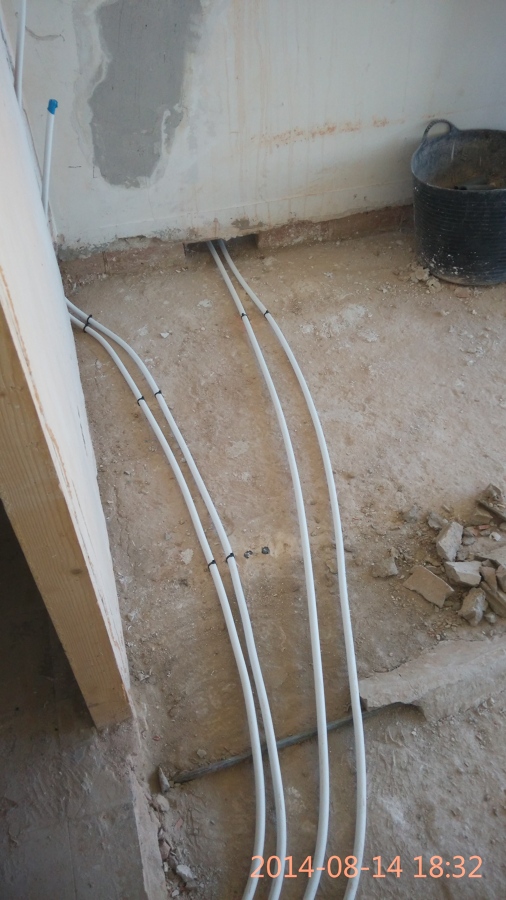 Preinstalacion de calefaccion con tuberia de multicapa