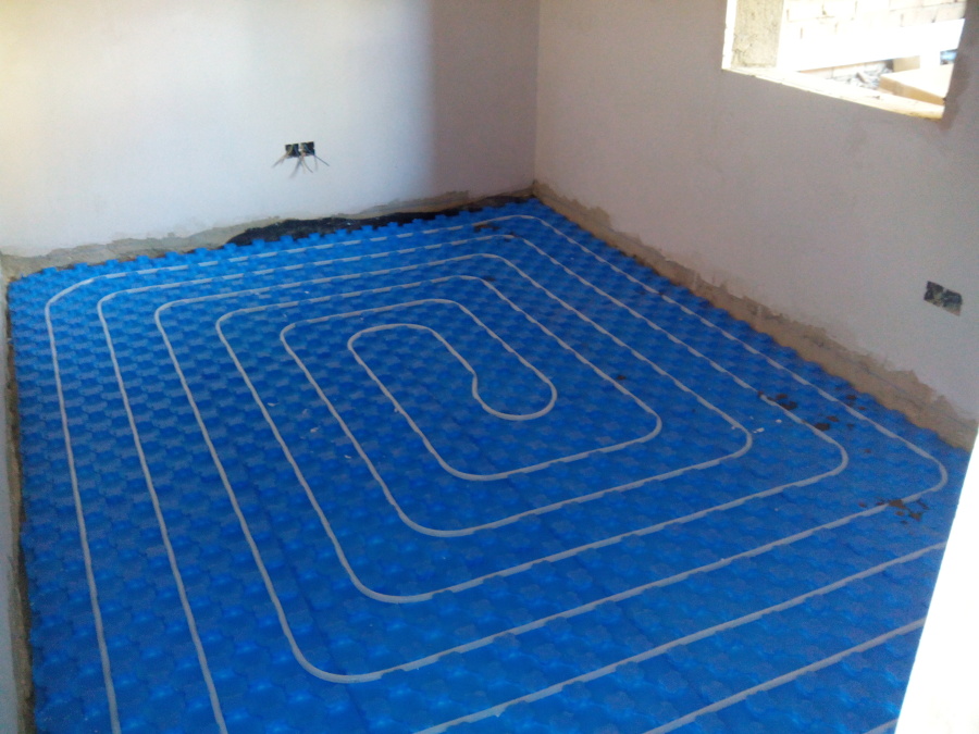 suelo radiante. dormitorio