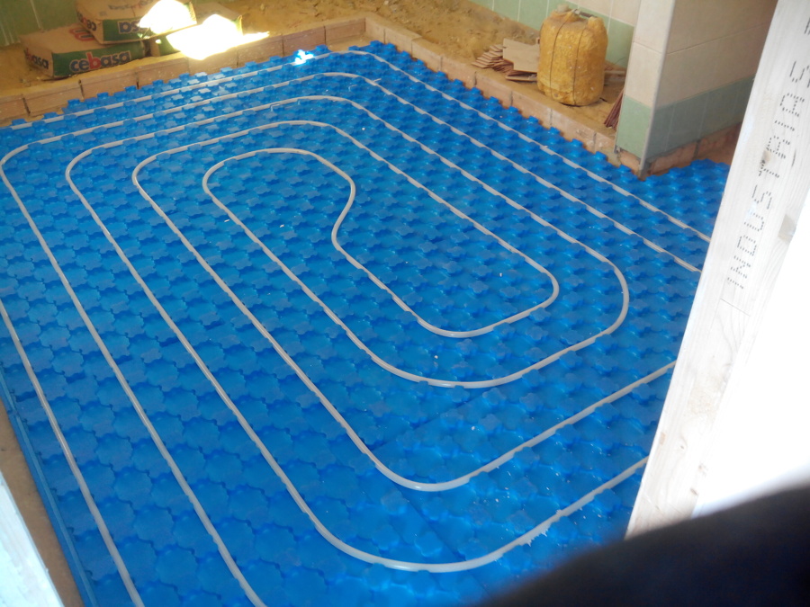 suelo radiante. cocina