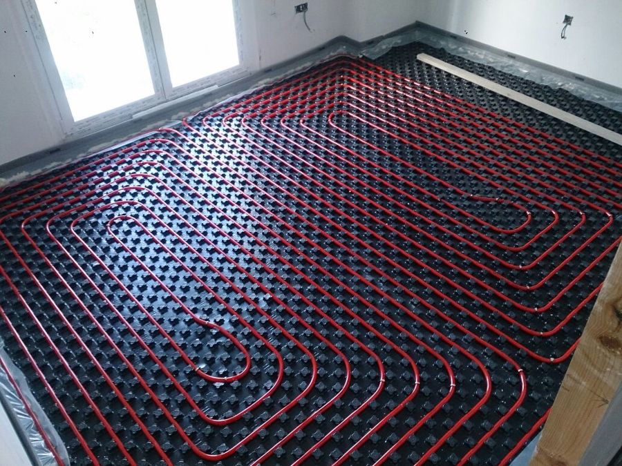 Suelo radiante con nopas