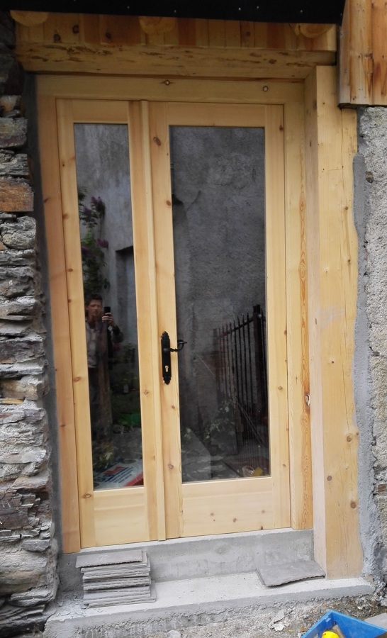 Puerta vidriera entrada casa