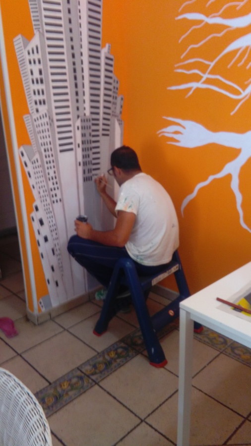 Pinturas Diaz en la obra