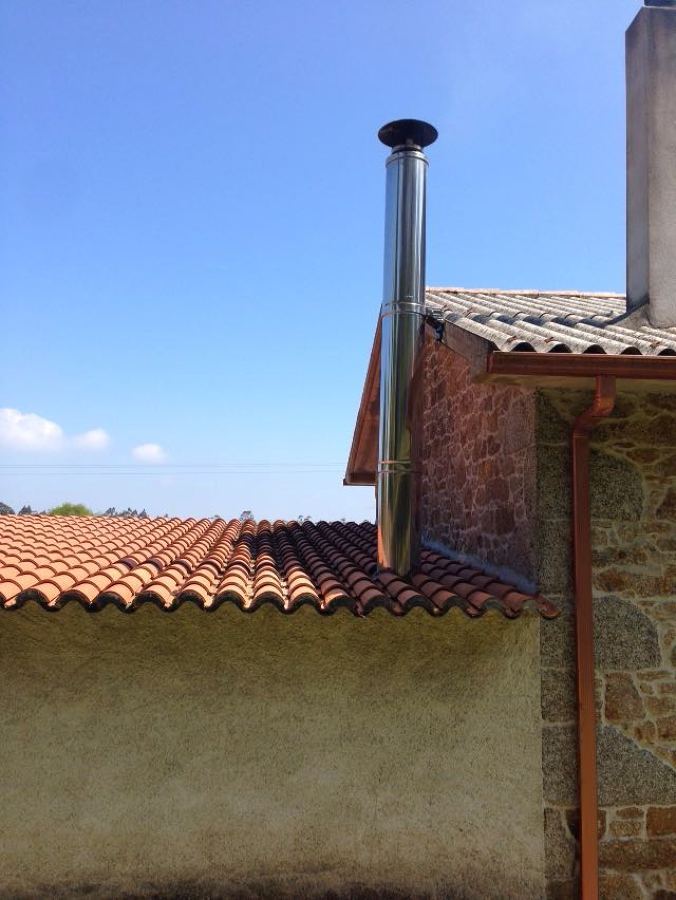 Chimenea doble cámara Dinar para caldera de leña