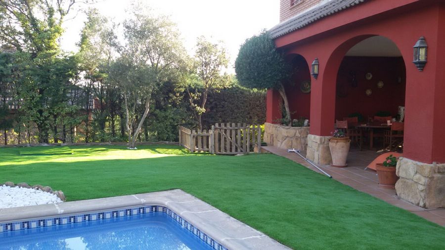 Cesped artificial modelo Diamante en Torrelodones