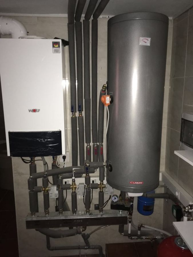 sala de caldera a gas