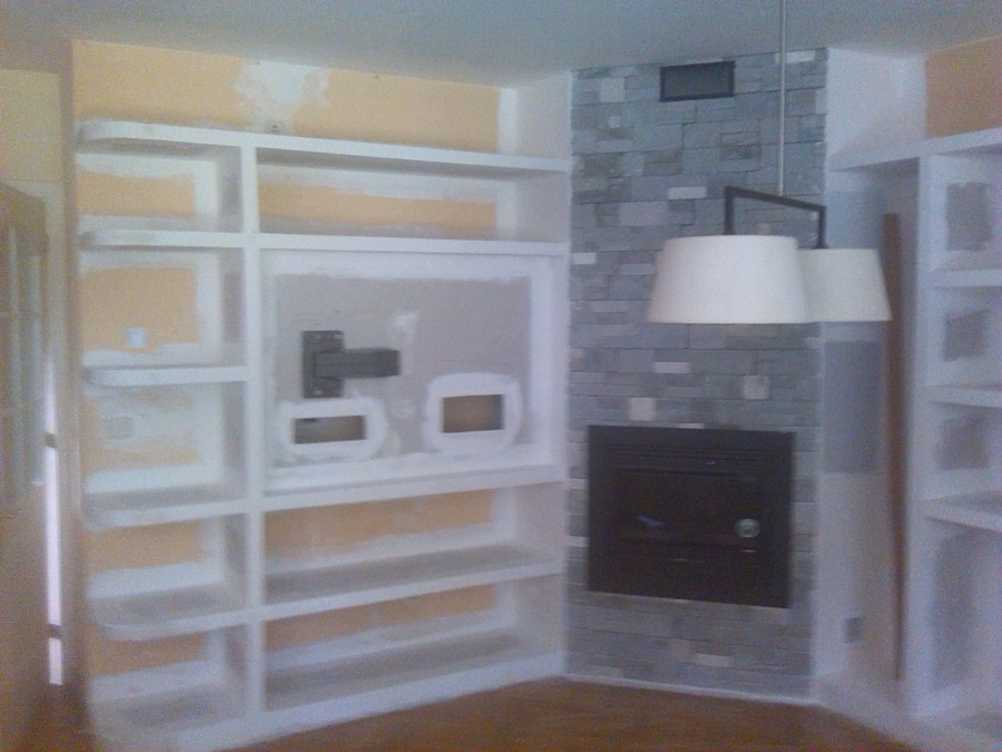 mueble salón con soporte tv