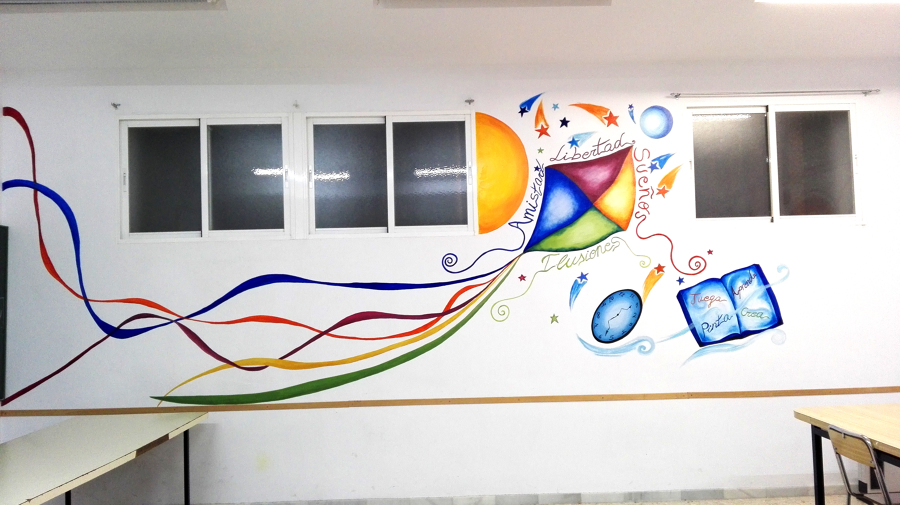 Proyecto para "La paz" JÓVENES.  Pintura Mural para "La parroquia del barrio LA PAZ" Sala Jóvenes