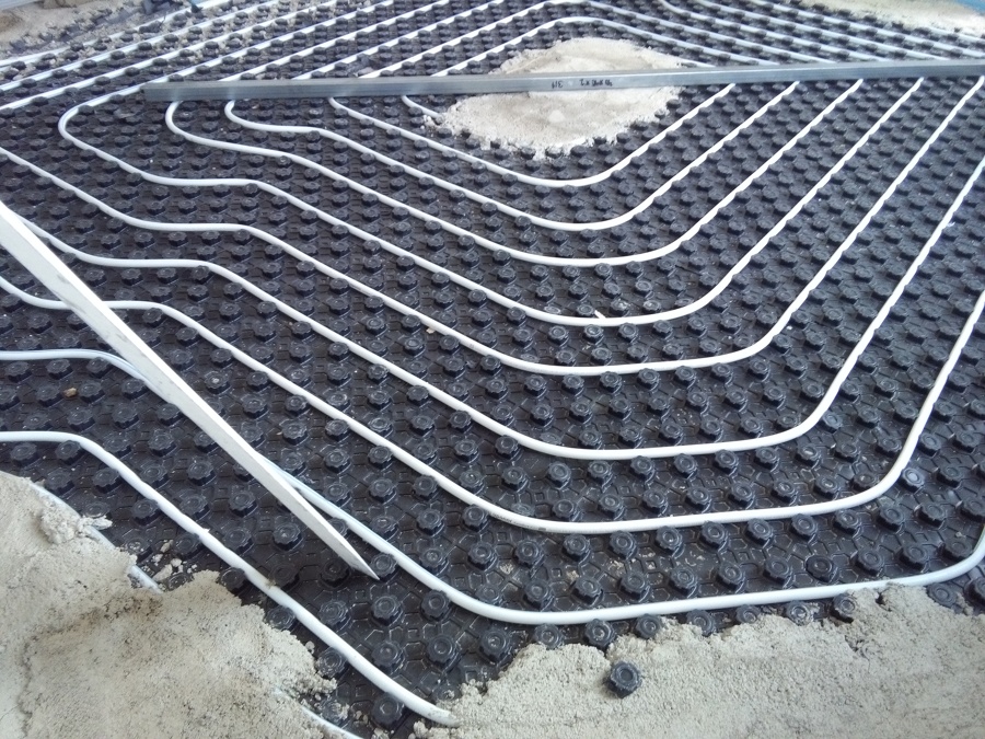 suelo radiante en pavimento