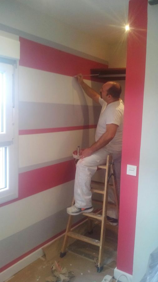 Decoración de pared  tres colores