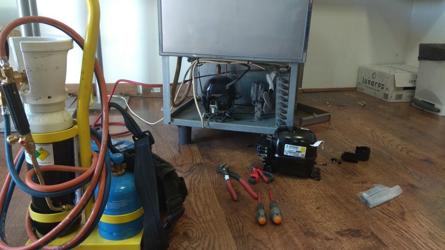 Desmontaje de motor compresor