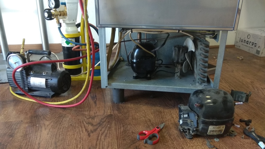 Sustitución de motor compresor