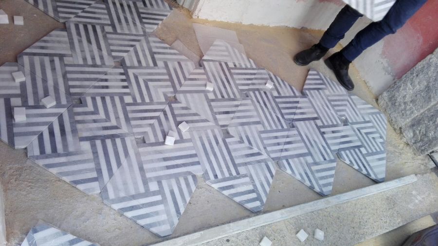 Diseño de solado de marmol.