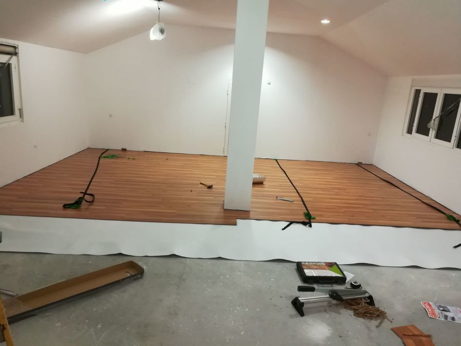 suelos, alumbrado, pladur y pintura