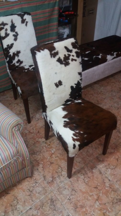 sillas tapizadas piel vaca