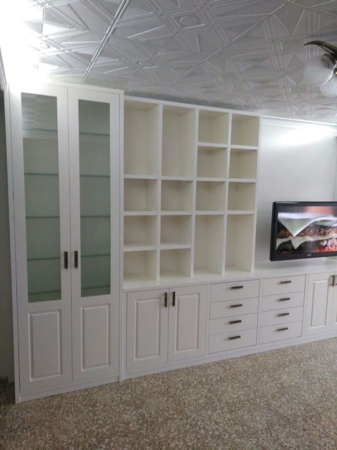 MUEBLE-SALÓN LACADO BLANCO ROTO