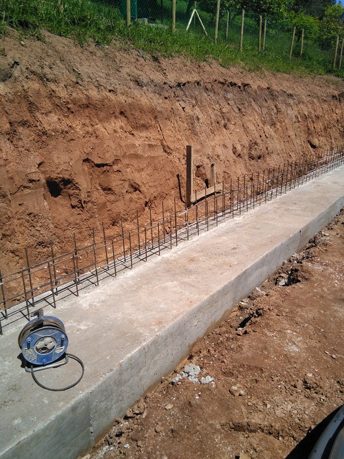Cimentación de muro