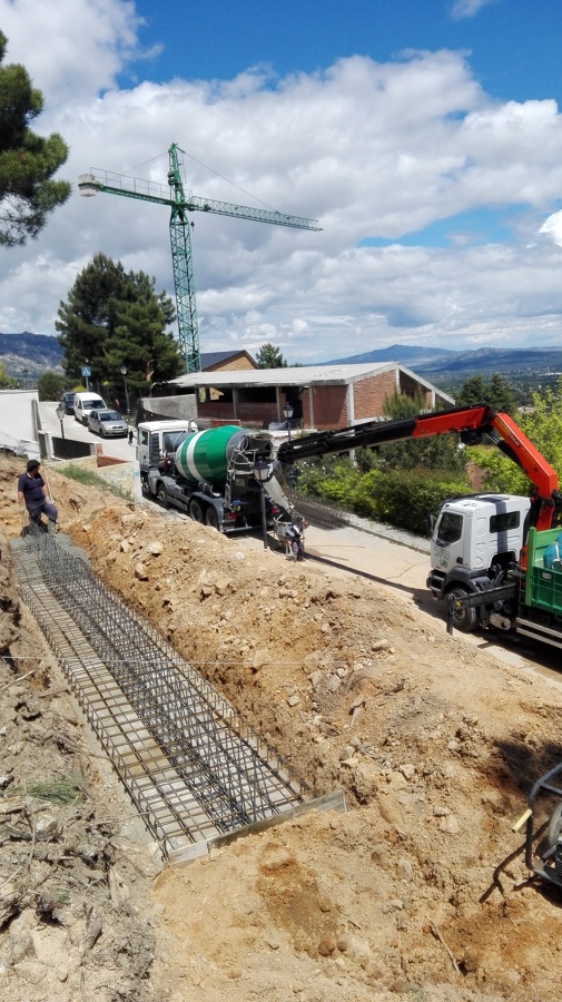 Zapatas muros contención