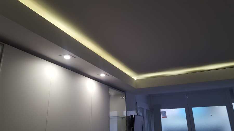 Techo con candilejas