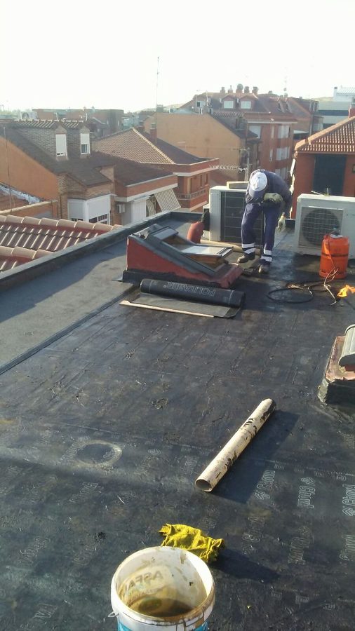 Impermeabilización azotea durante