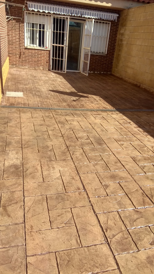 Patio hormigón impreso