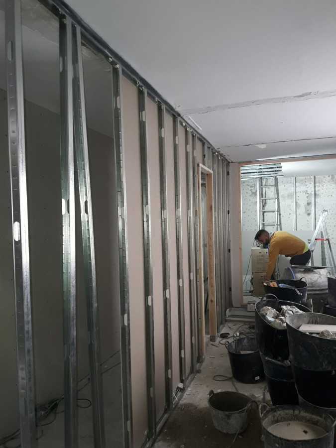 Particiones de placa de yeso laminado